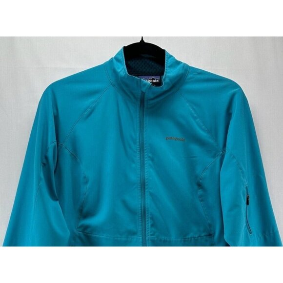 PATAGONIA Jacket Womens Size M Traverse Softshell Full Zip Lightweight Teal Blue - Picture 3 of 10